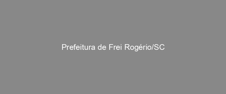 Provas Anteriores Prefeitura de Frei Rogério/SC